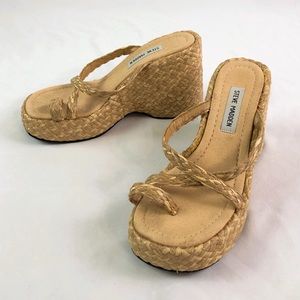 ✅SOLD🌞Rocks Y2K PLATFORM WOVEN SANDALS🌞